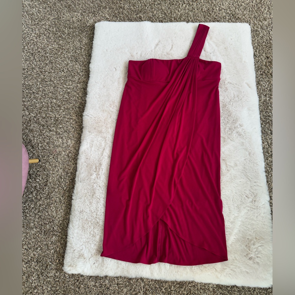 Newport News One-Shoulder Red Dress